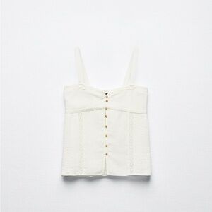 Zara Pintuck Strappy Top